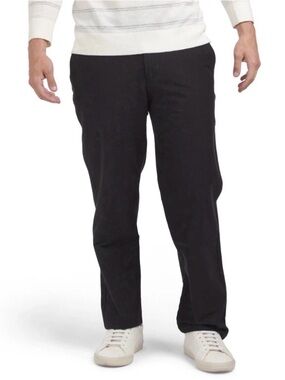 Dockers Comfort Knit Chino Straight Fit Flat Front Pants Charcoal Gray Sz 54x30